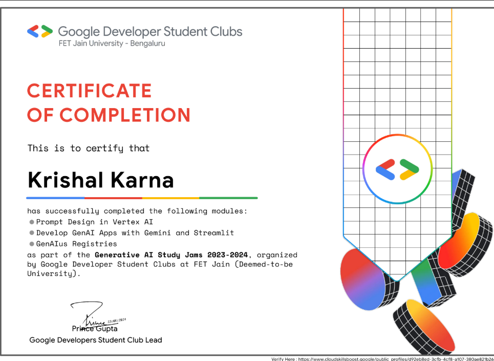 Generative AI Certificate